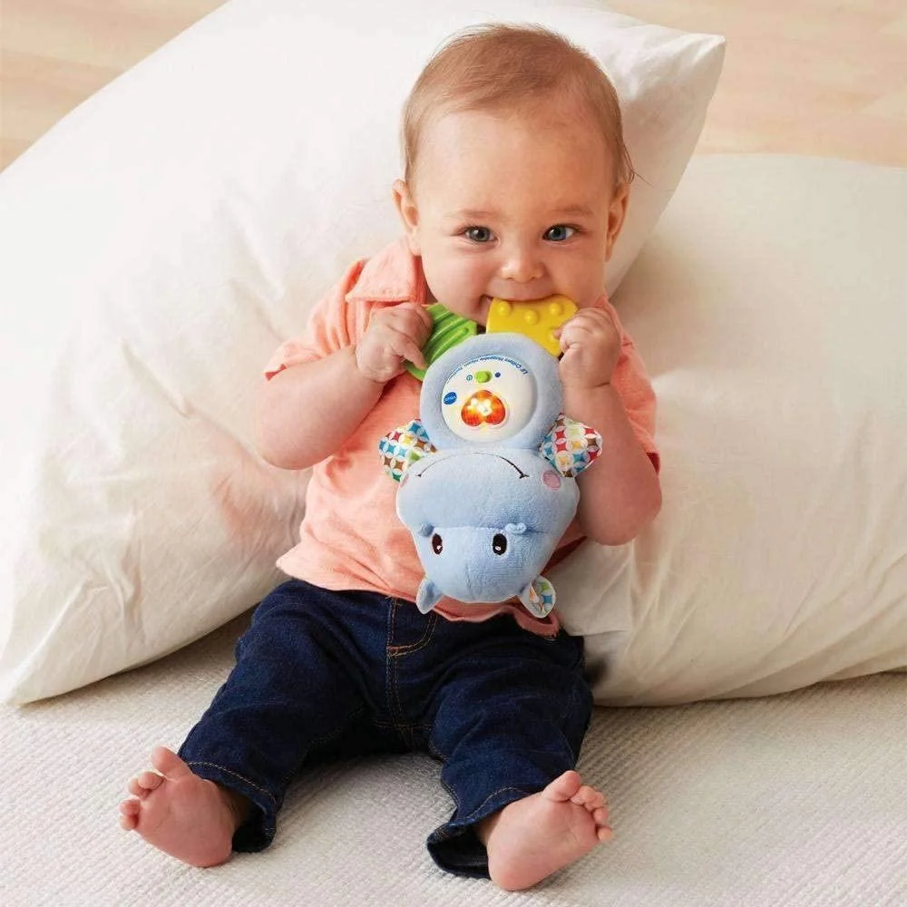 Babyhug Snail And Hippo Shaped Teether - Beige main image 0