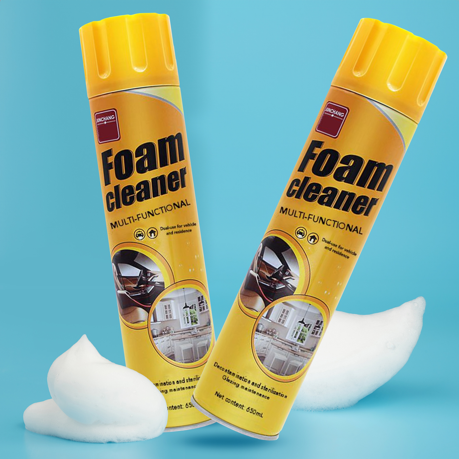 2x or 4x 650ml Multi-Functional Foam Spray Cleaners