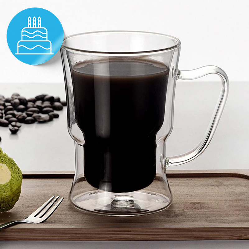 40 off on 2x 250ml Glass Coffee Mugs OneDayOnly