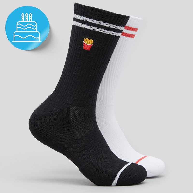 20 off on Footies 2x Unisex Fast Food Socks OneDayOnly