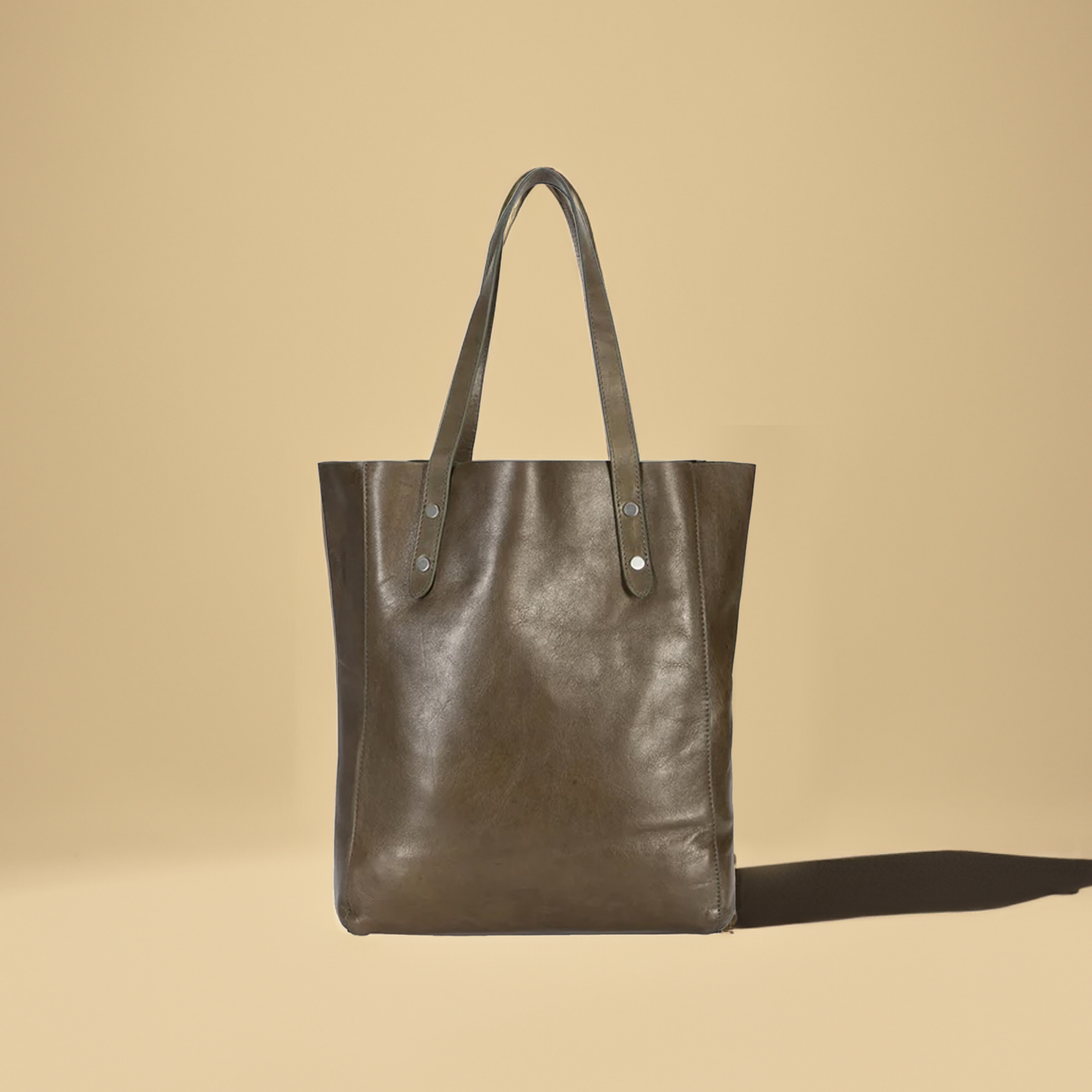 39 off on Leather Olive Shopper Handbag OneDayOnly
