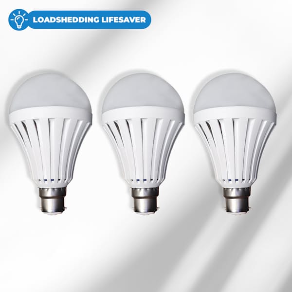 3x 12W Rechargeable Emergency Light Bulbs
