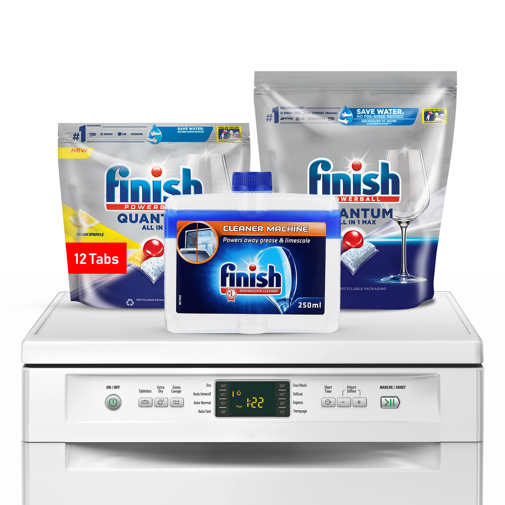 34 off on 3Piece Dishwasher Tablets & Machine Cleaner Bundle OneDayOnly