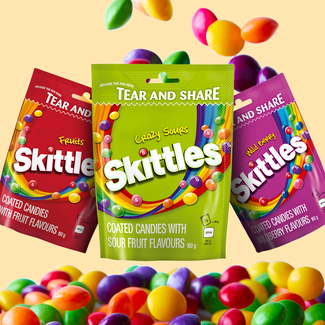 5x 136g Chewy Coated Candies