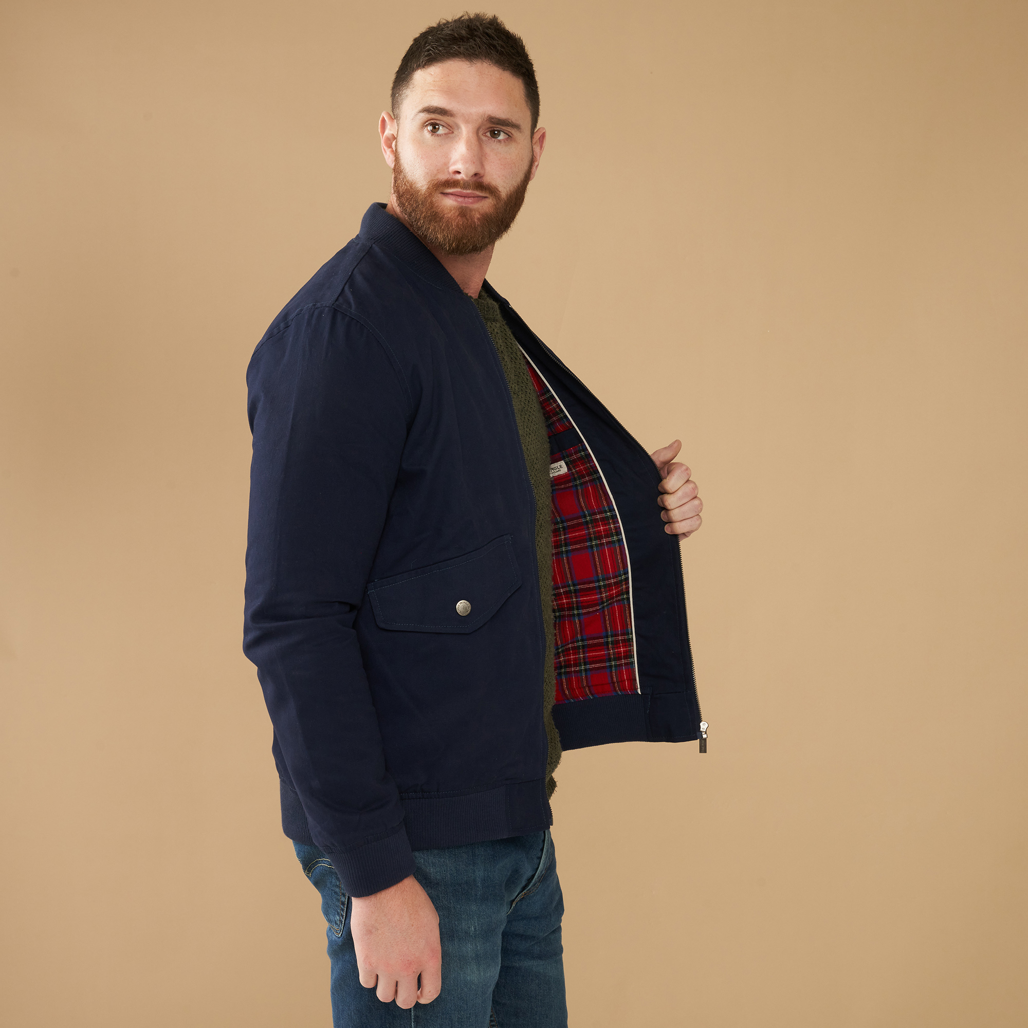 43 off on Men's Navy Bomber Jacket OneDayOnly