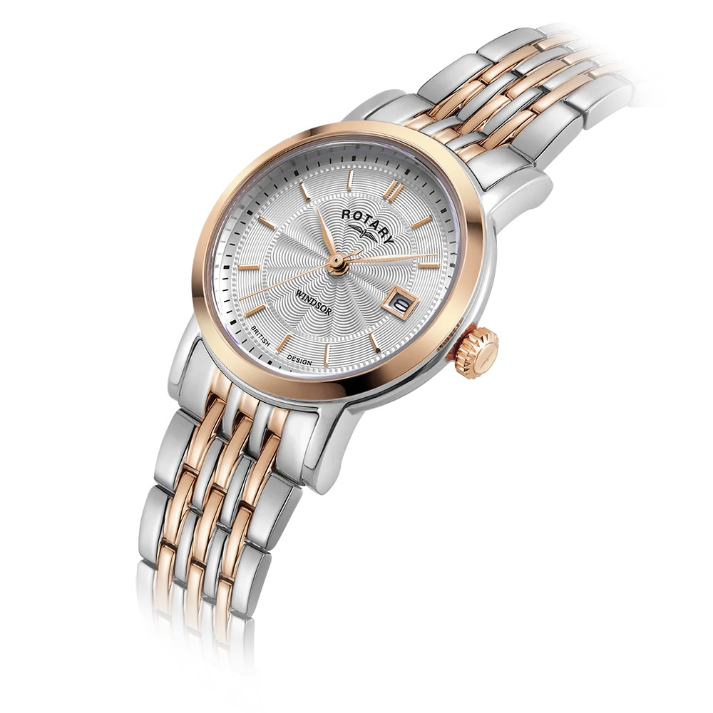 rotary two tone ladies watch