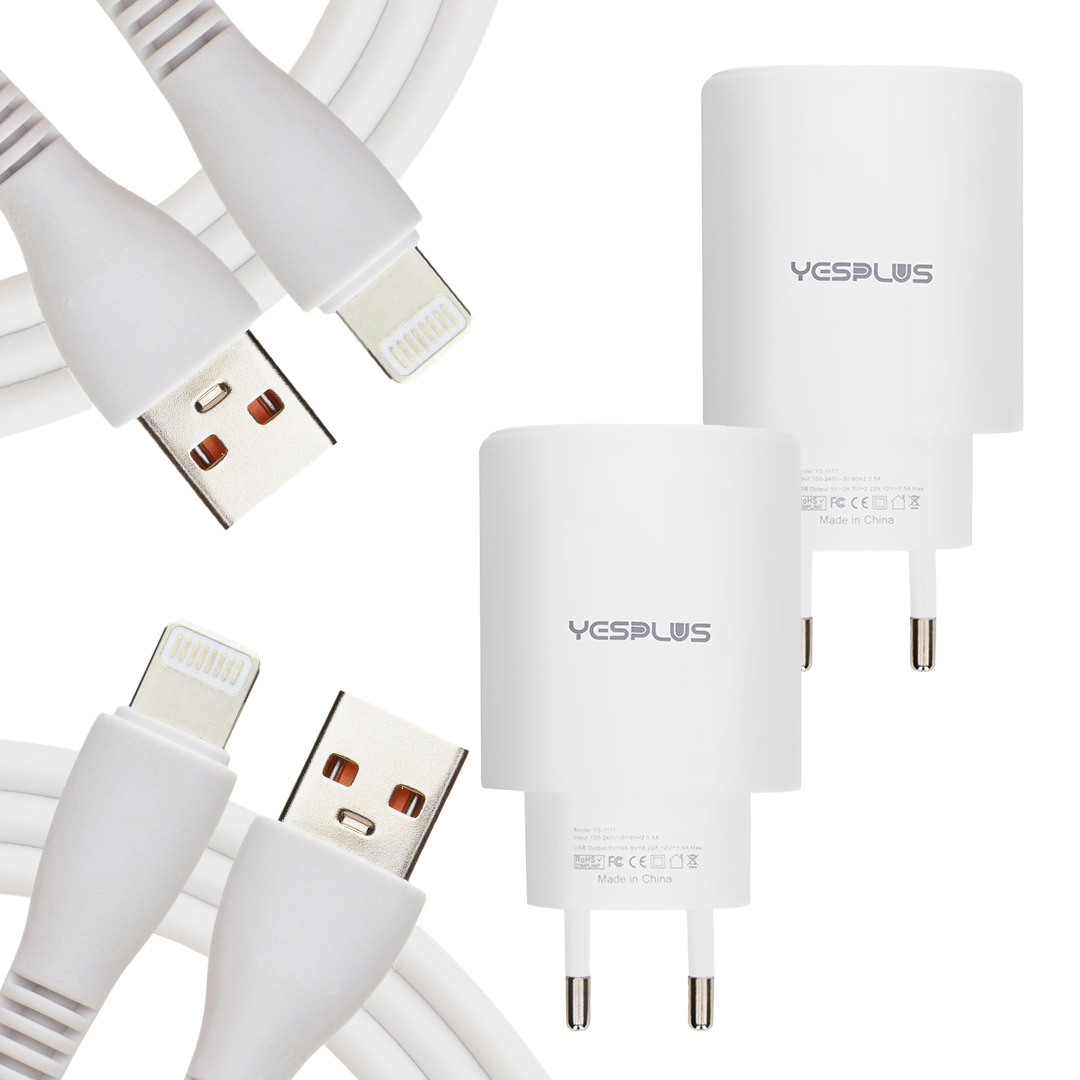66% off on YesPlus 2x Wall Chargers & Cables | OneDayOnly