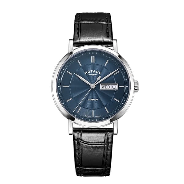 Men's Windsor Blue Dial Leather Watch