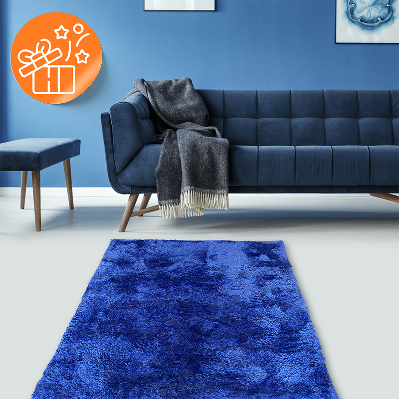 60 off on Stefano & Co. Blue Shaggy Rug OneDayOnly