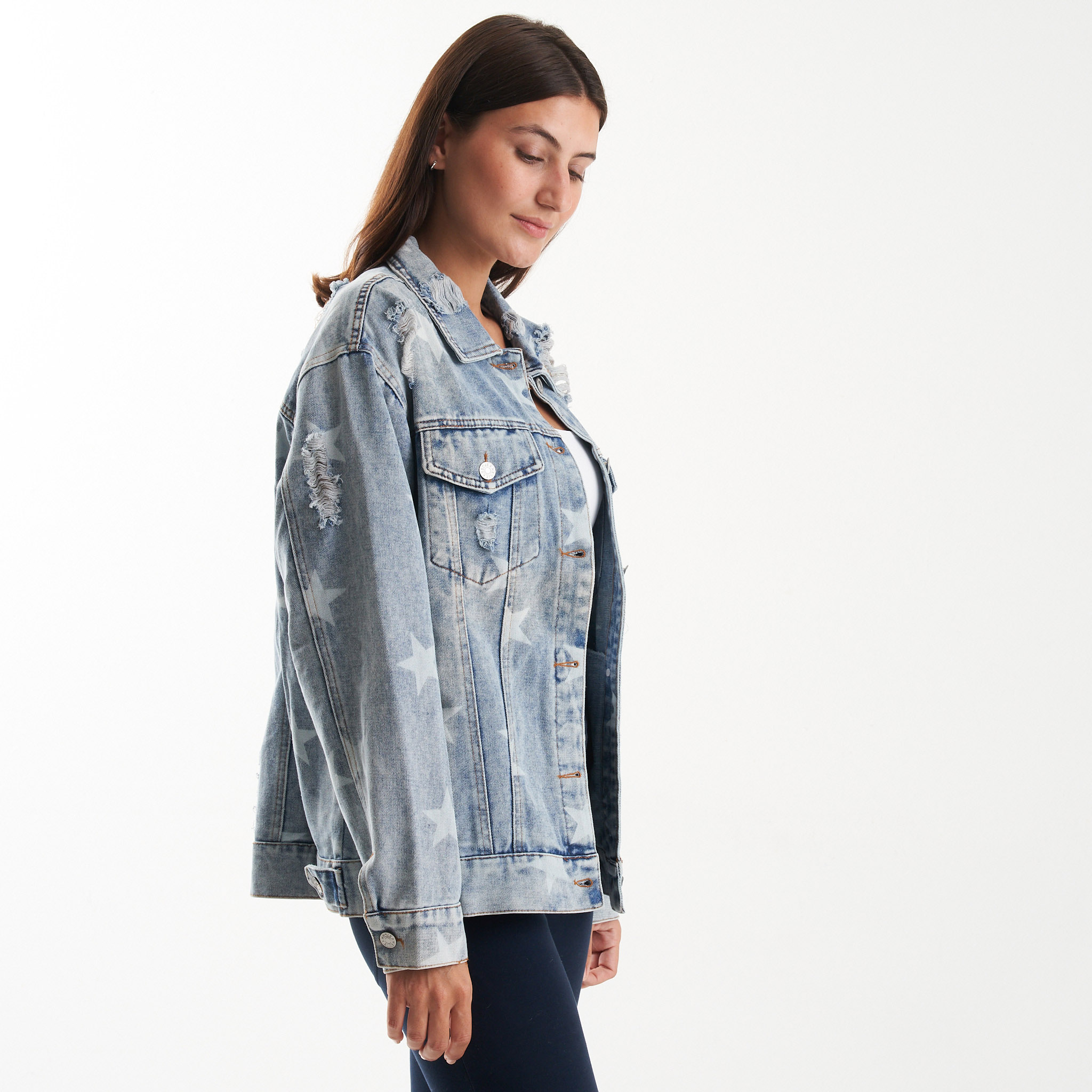 42% off on Julz Ladies Denim Finley Star Jacket | OneDayOnly