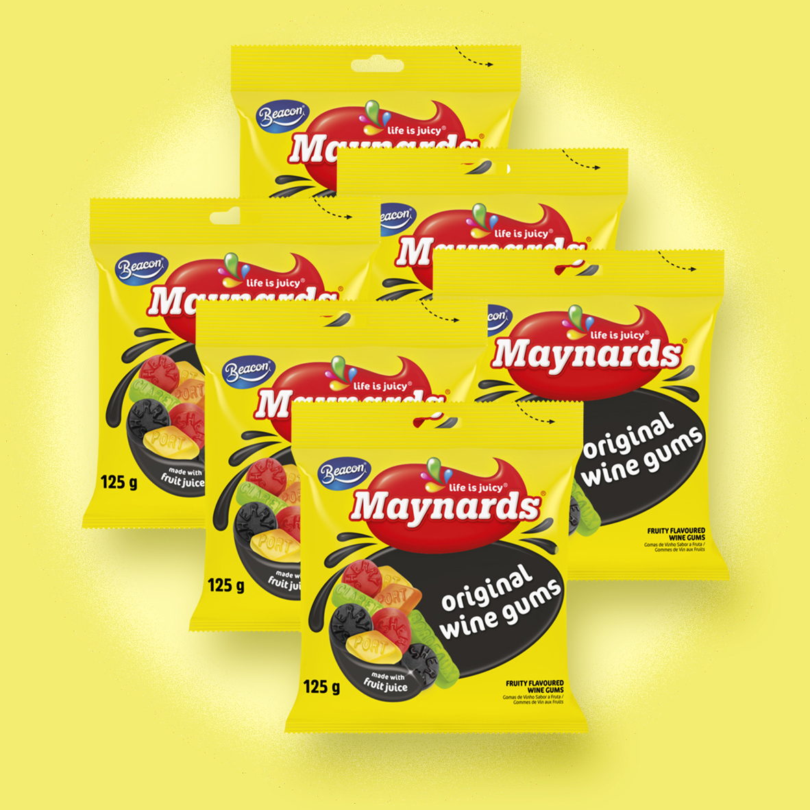 Maynards 6x 125g Wine Gums | OneDayOnly