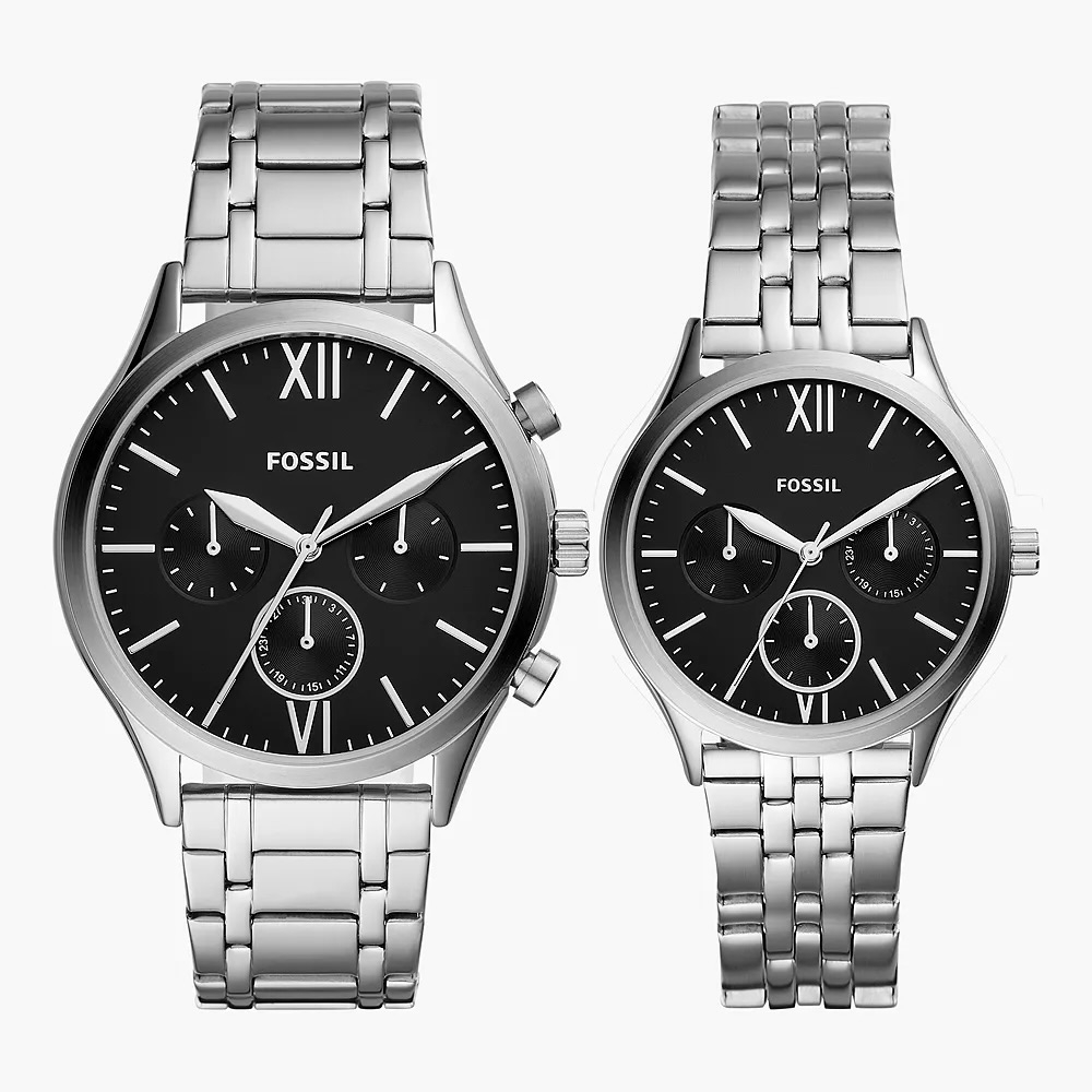 60% off on Fossil His and Her Fenmore Watch Set | OneDayOnly