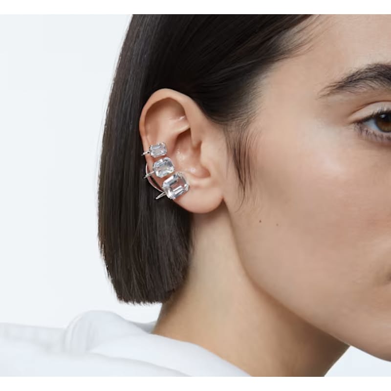 Hoop Earrings Swarovski Time Pierced Earring Cuff Ear Rings