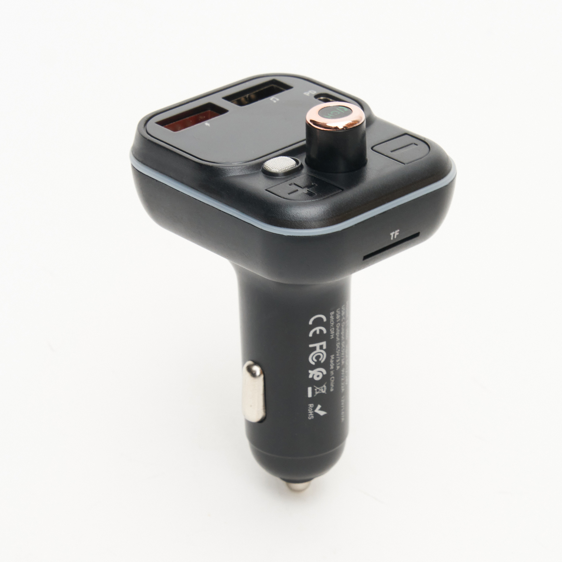 Wireless FM Transmitter with USB and 18W Fast Charging