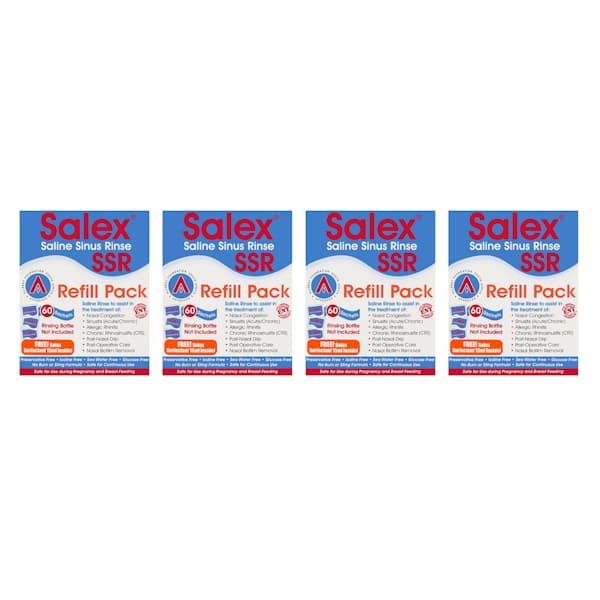 4x 60's Saline Sinus Rinse Refill Packs