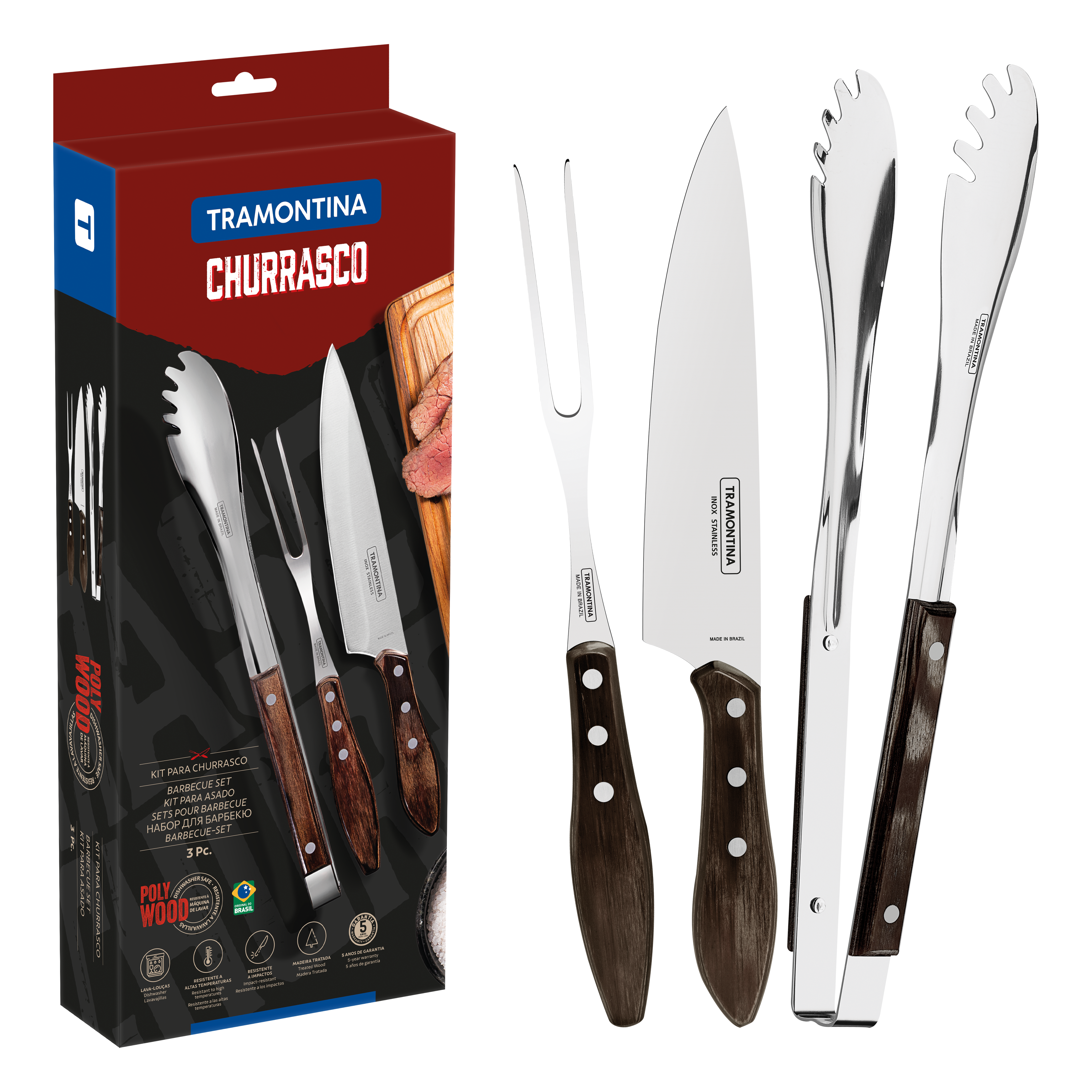 22% off on Tramontina 3-Piece Braai Set | OneDayOnly