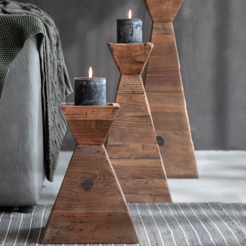 3x Decorative Candle Holders