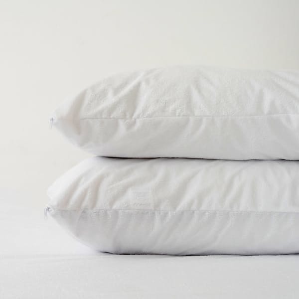 4x Terry Toweling Waterproof Pillow Protectors with Zips