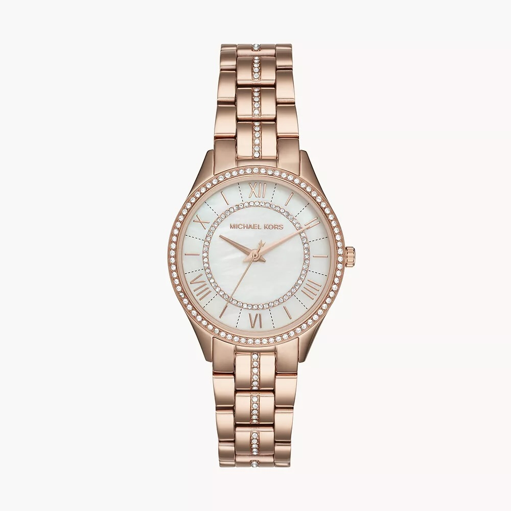 Ladies Lauryn Three-Hand Rose Gold-Tone Stainless Steel Watch