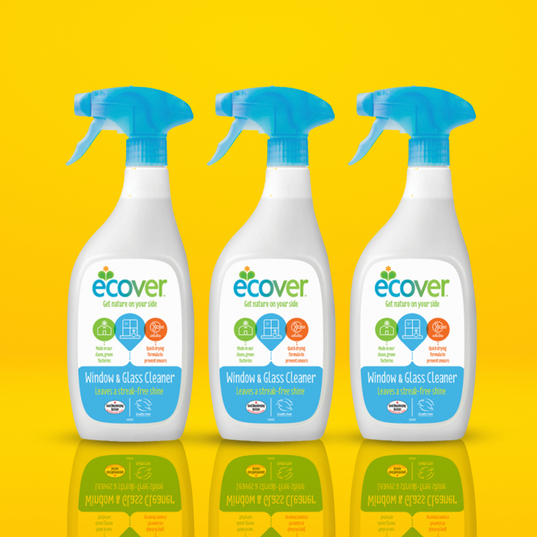 26 off on Ecover 3x 500ml Glass Cleaners OneDayOnly