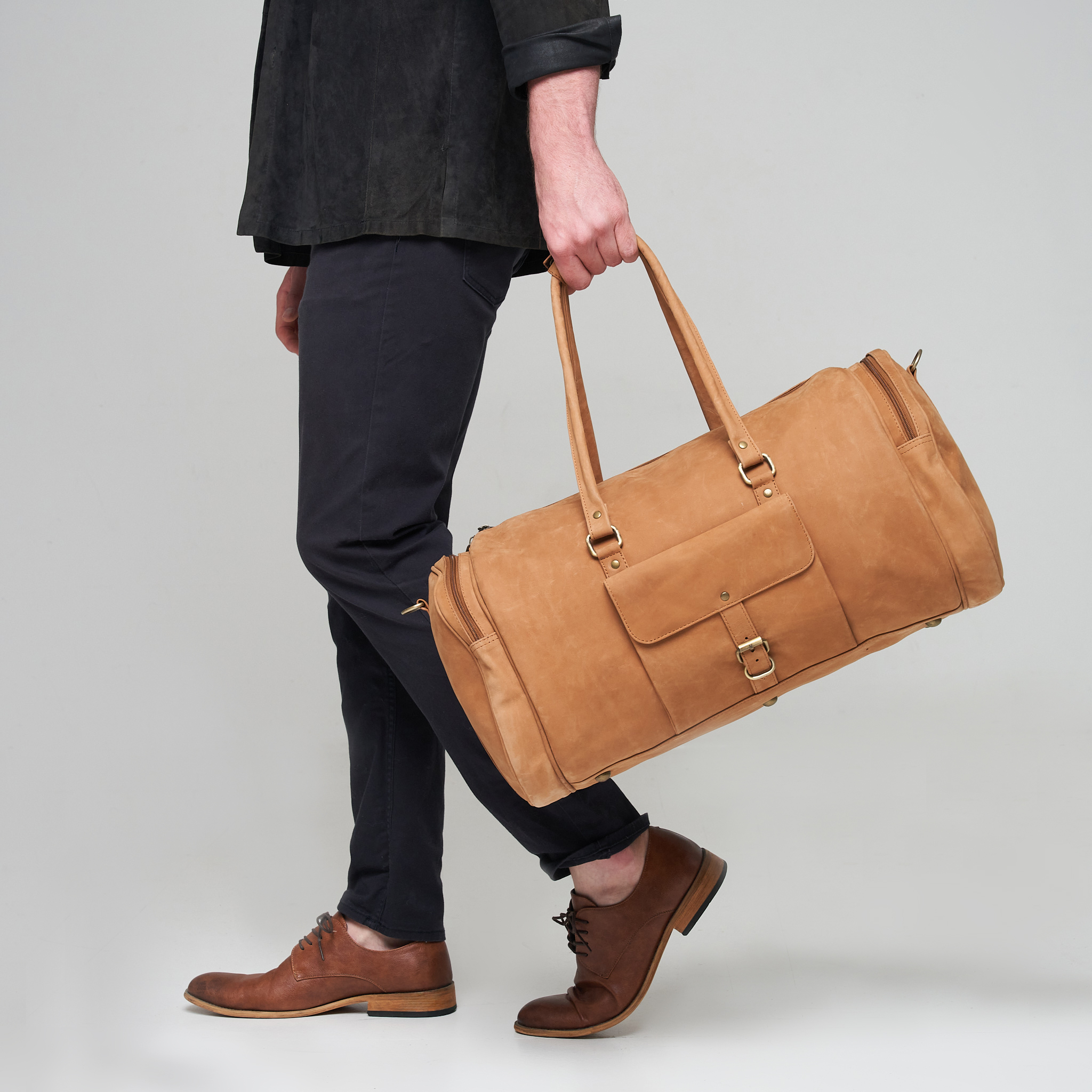 supreme leather duffle