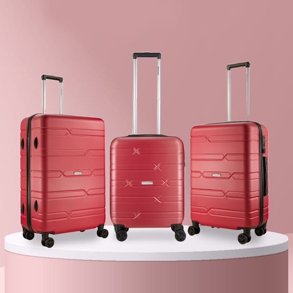3-Piece Bondi Hard Shell Travel Suitcase Set with Combo Lock