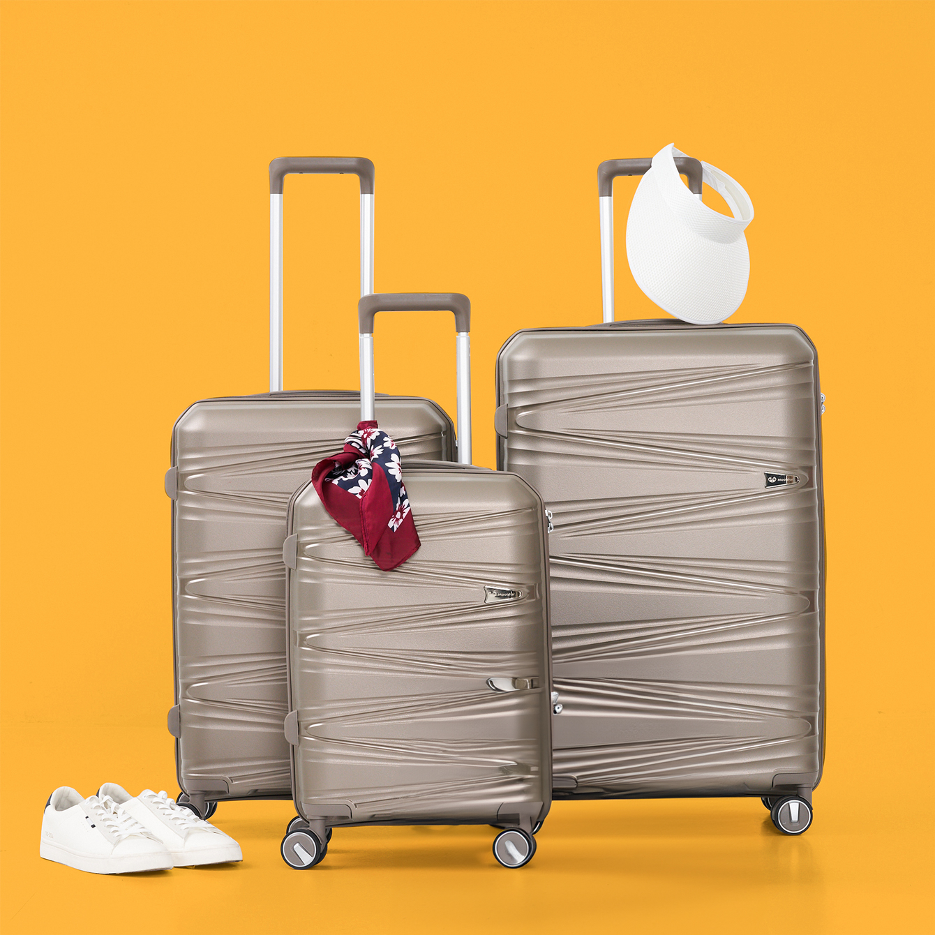 53% off on 3-Piece Hard Shell Luggage Set | OneDayOnly