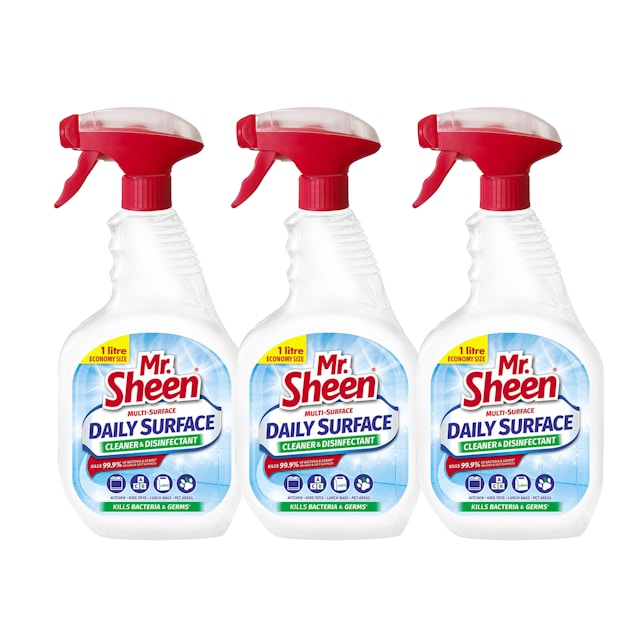 3x 1L MultiSurface Cleaner & Disinfectant OneDayOnly