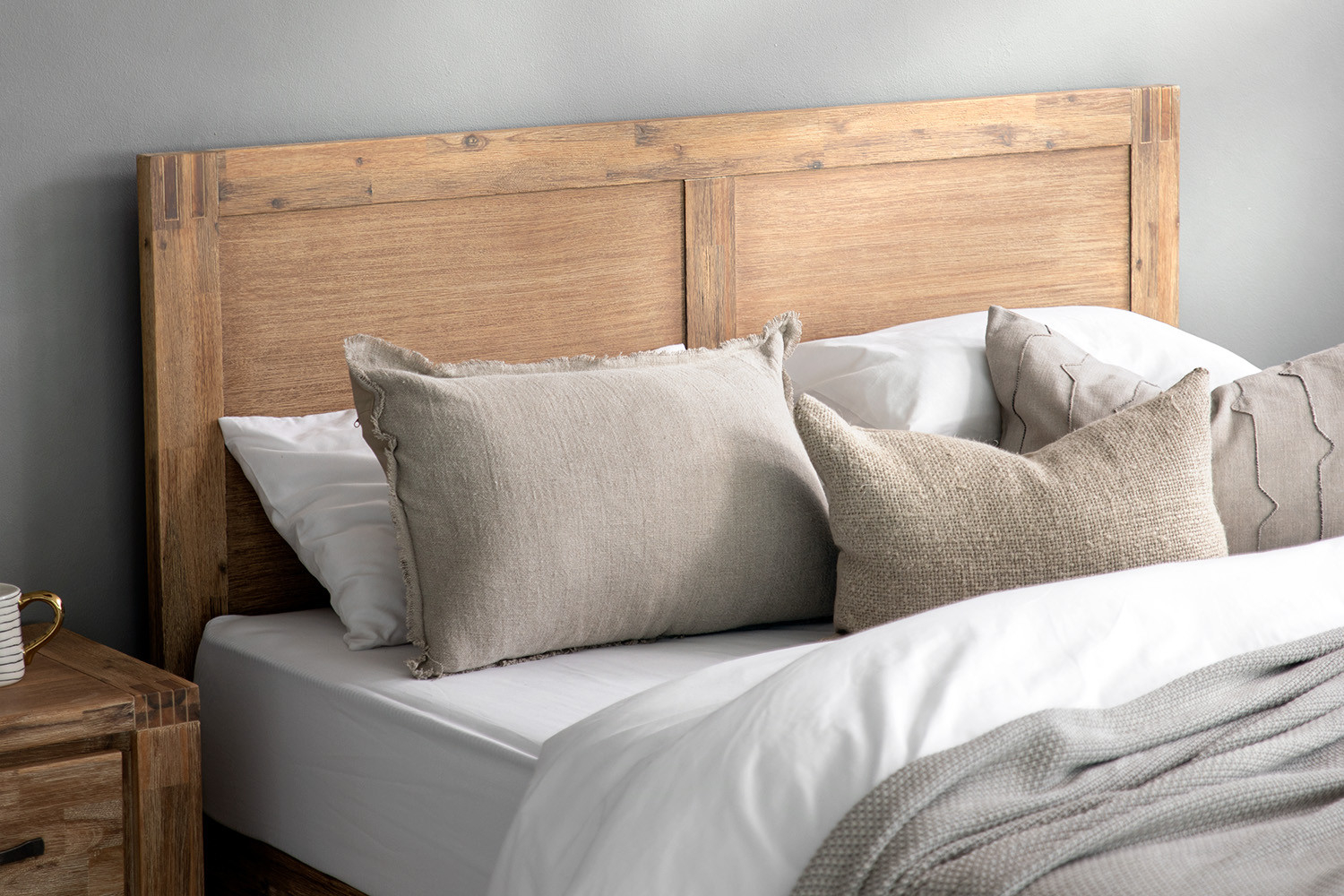 R700 off on Vancouver Acacia Wood Headboard OneDayOnly