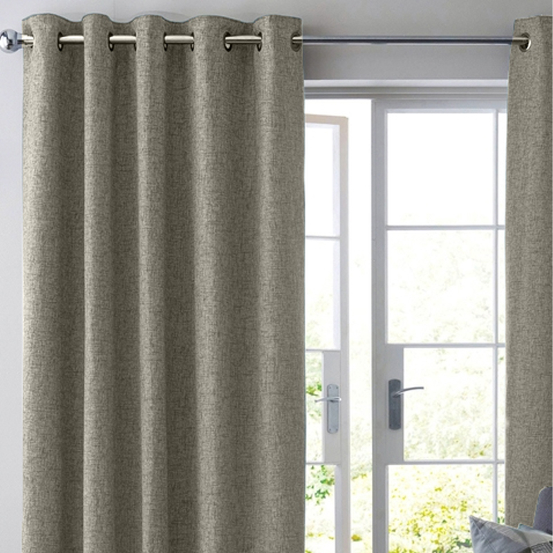 2x California Block Out Eyelet Double Woven Curtains