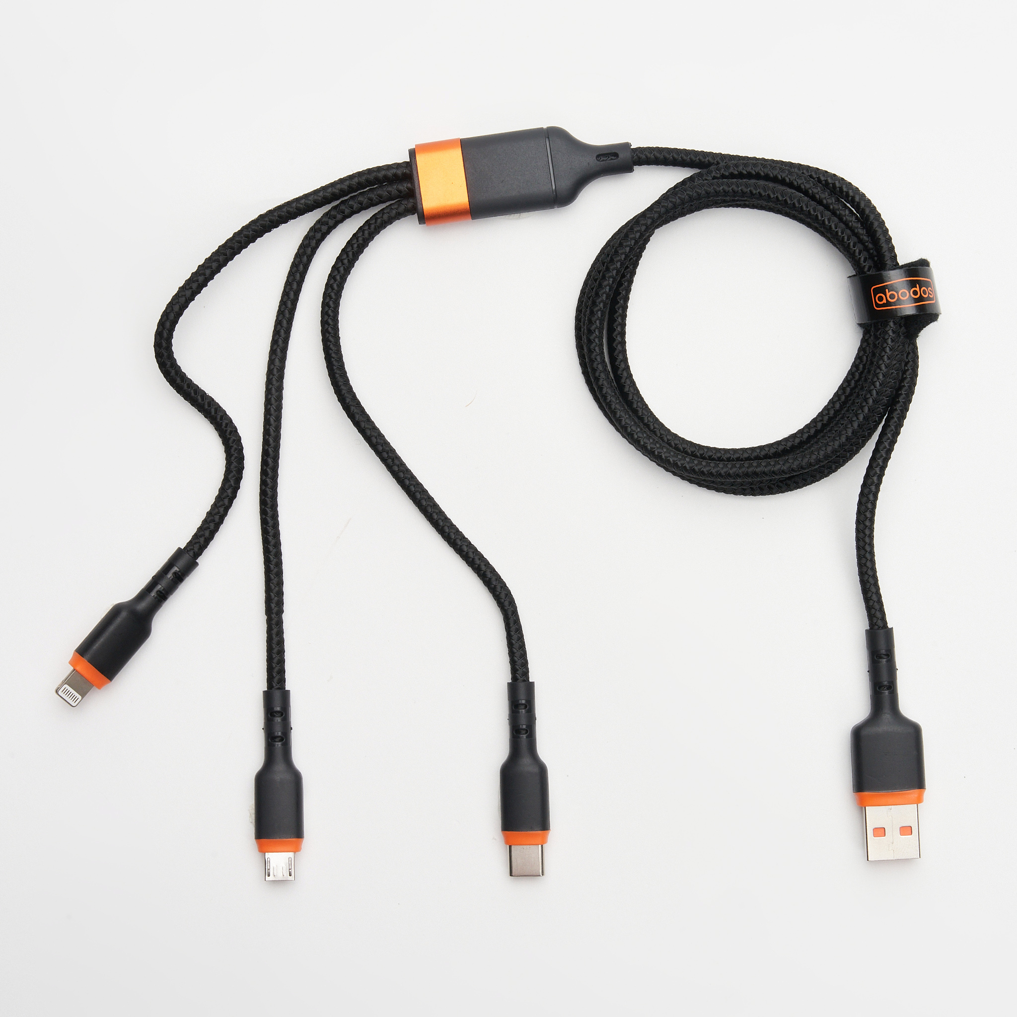 66W 1.2m 3-In-1 Black Data Cable