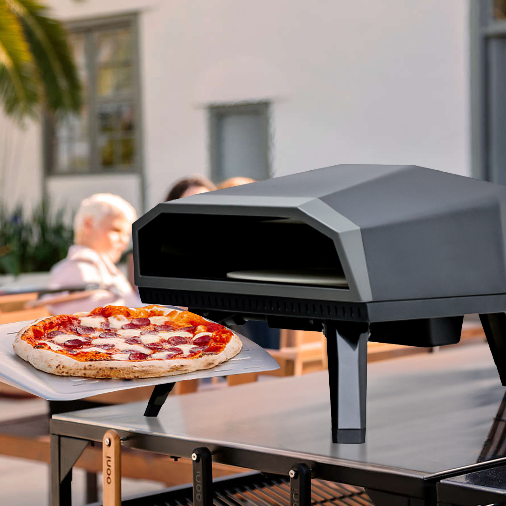 30cm Portable Rotating Gas Pizza Oven