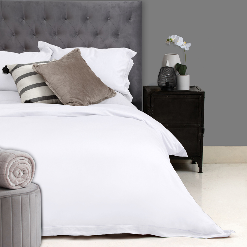 400TC Oxford Satin Stitch Duvet Cover with Pillowcases