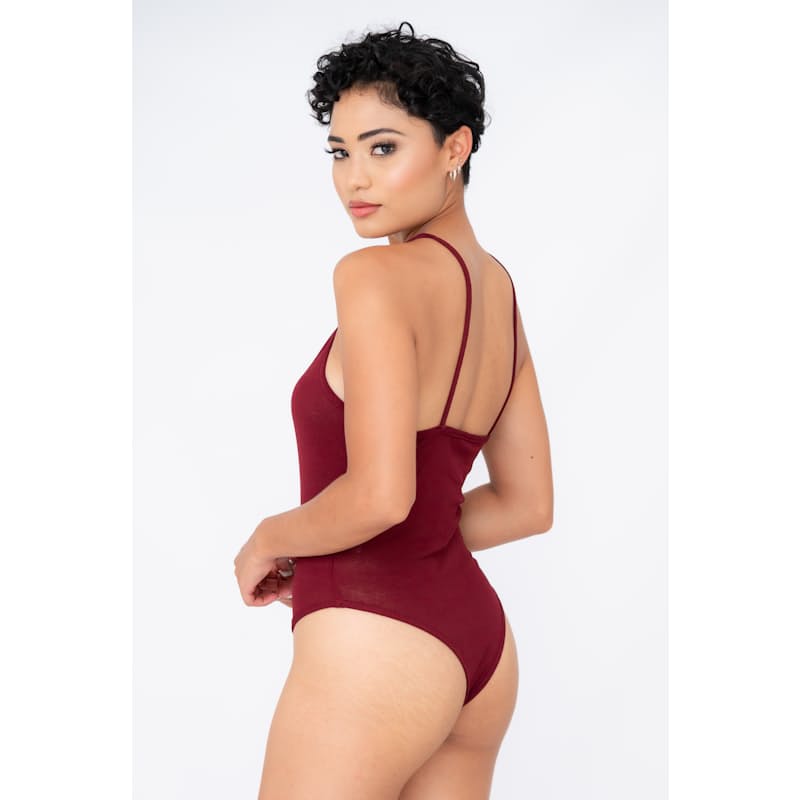 Maroon bodysuit top