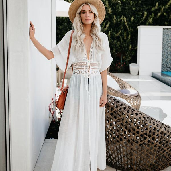53 off on Ladies White Beach Cover Ups OneDayOnly