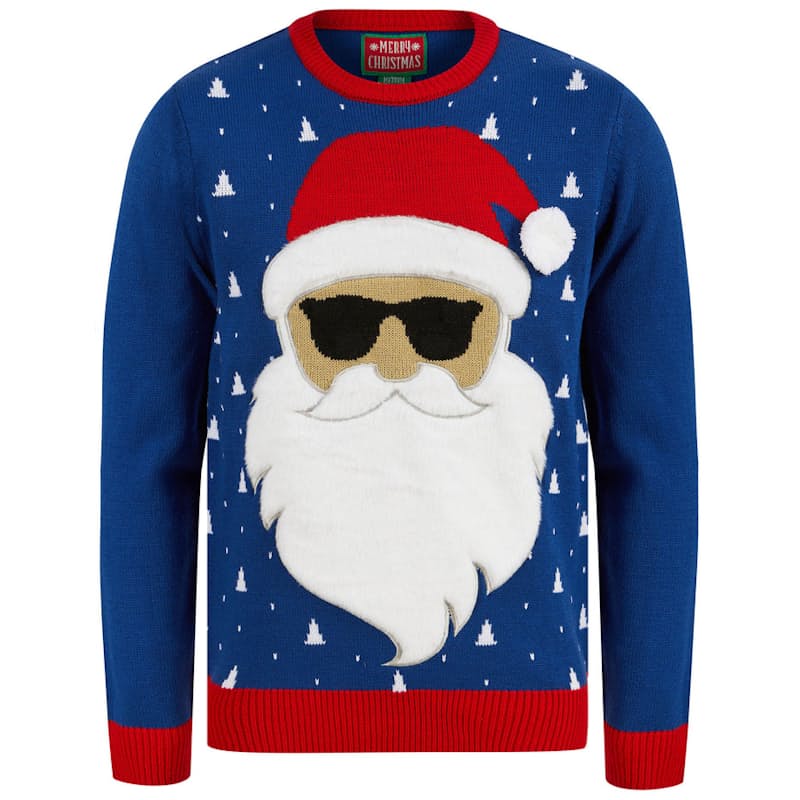 Santa Claus Light Up Christmas Jumpers Uk Kids Flashing Xmas