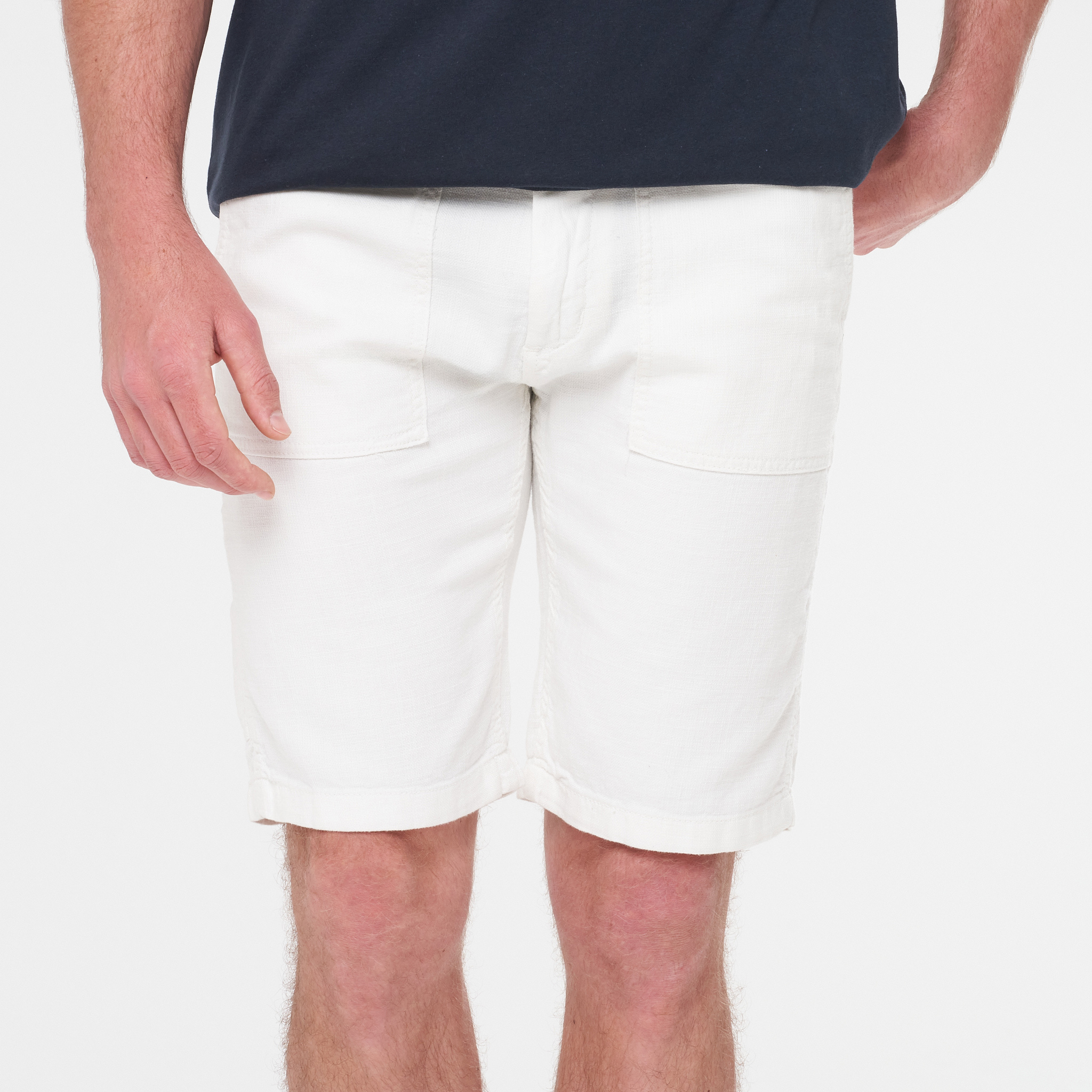 White short clearance pants for men