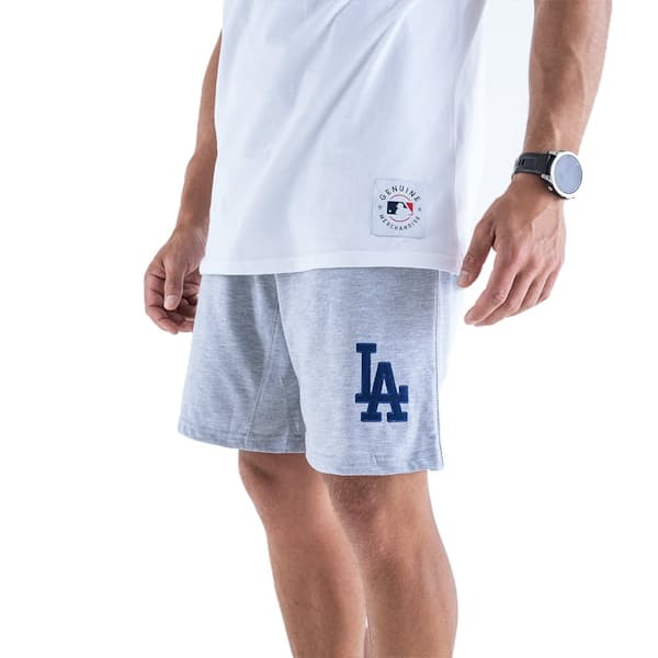 Men's Grey Melange LA Dodgers Knitted Baggy Shorts