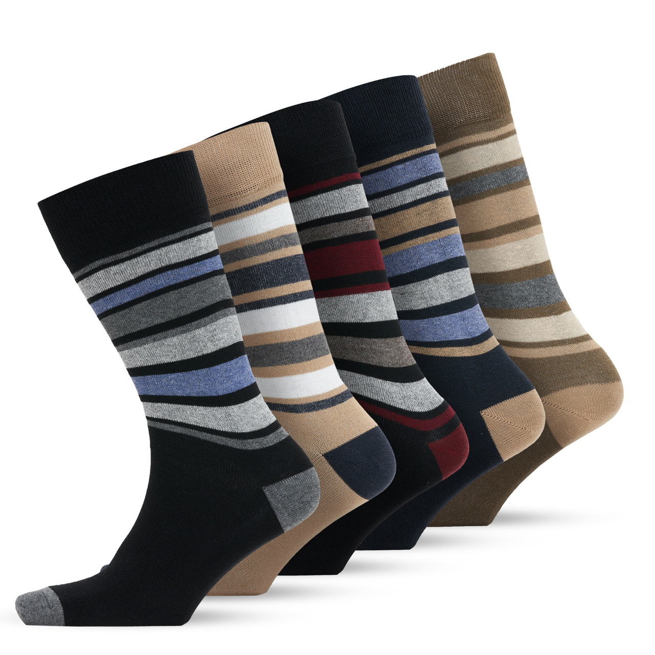 5x Men's Patterned Cotton Socks