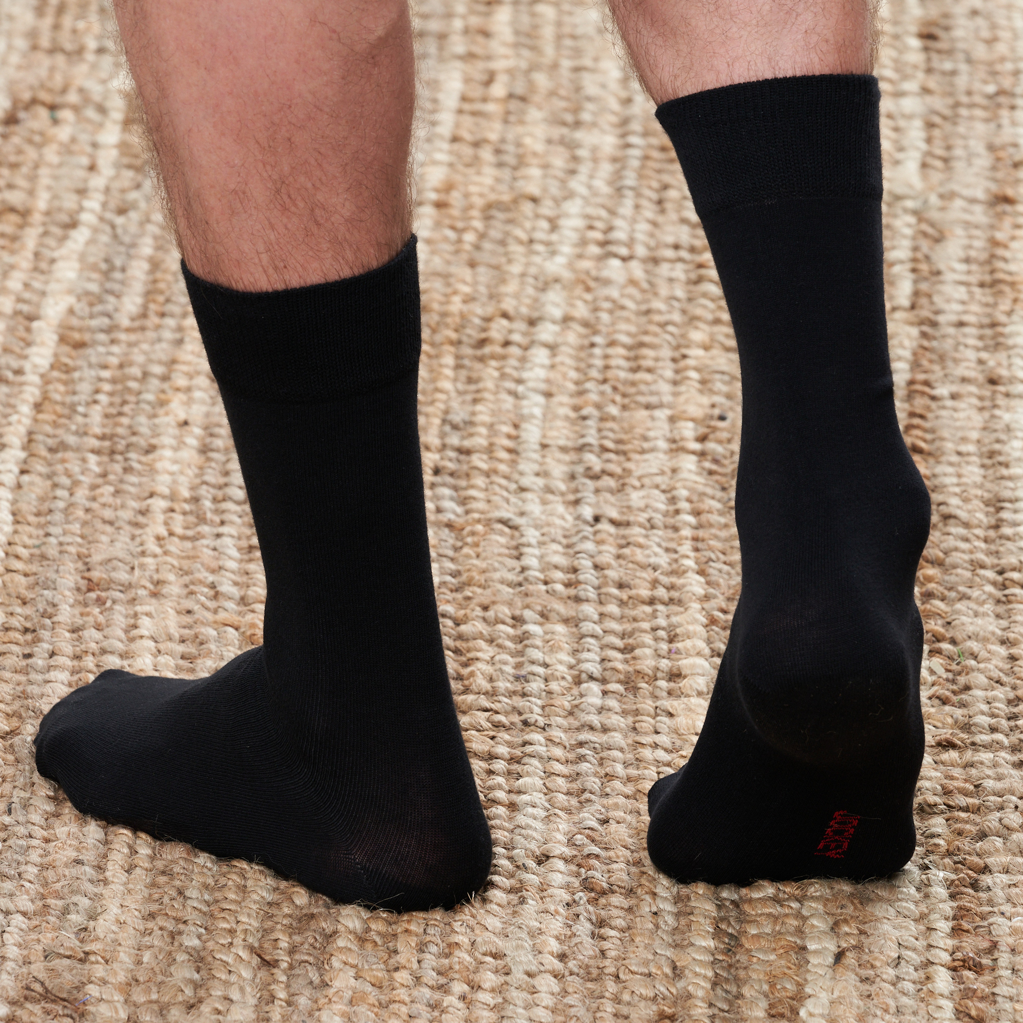 5x Men's Cotton Classic Black Socks