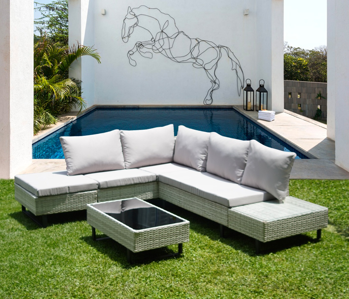 47% off on Cyprus Rattan Corner Patio Set | OneDayOnly