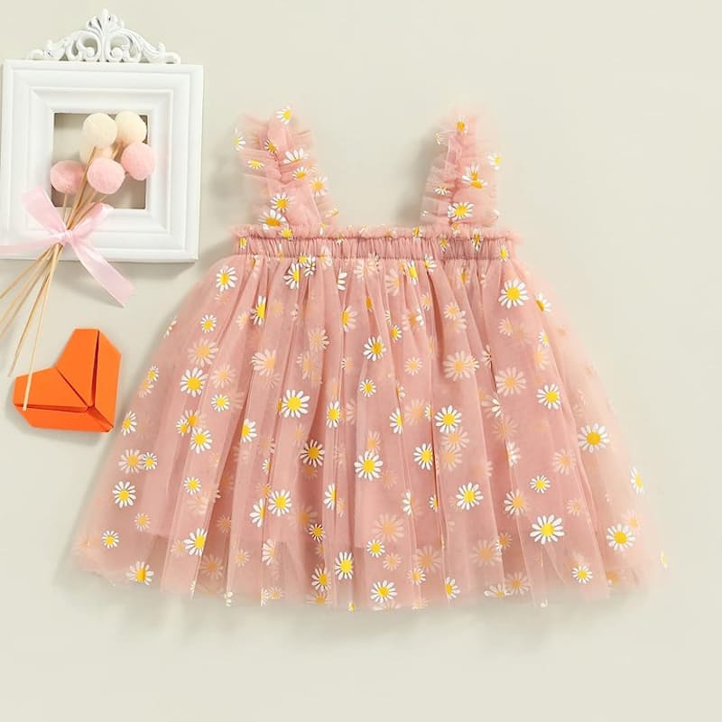 Baby Daisy Strap Tulle Dress