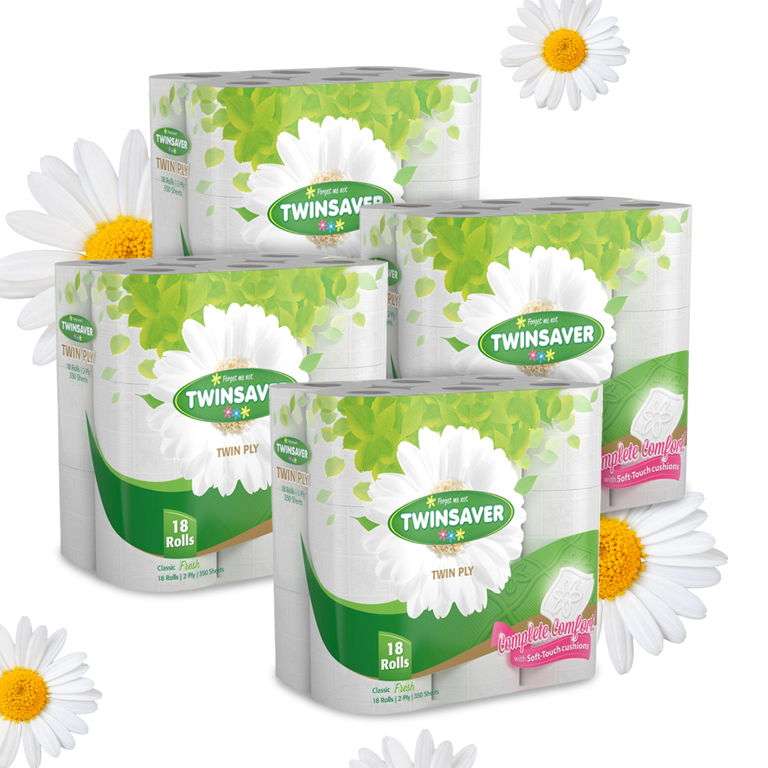 Twinsaver 4x 18's Luxury 2ply Toilet Paper OneDayOnly