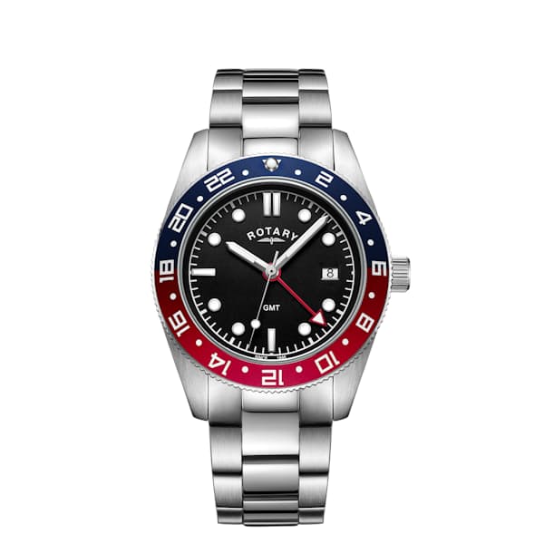 Men's Henley GTS Blue & Red Bezel GMT Watch