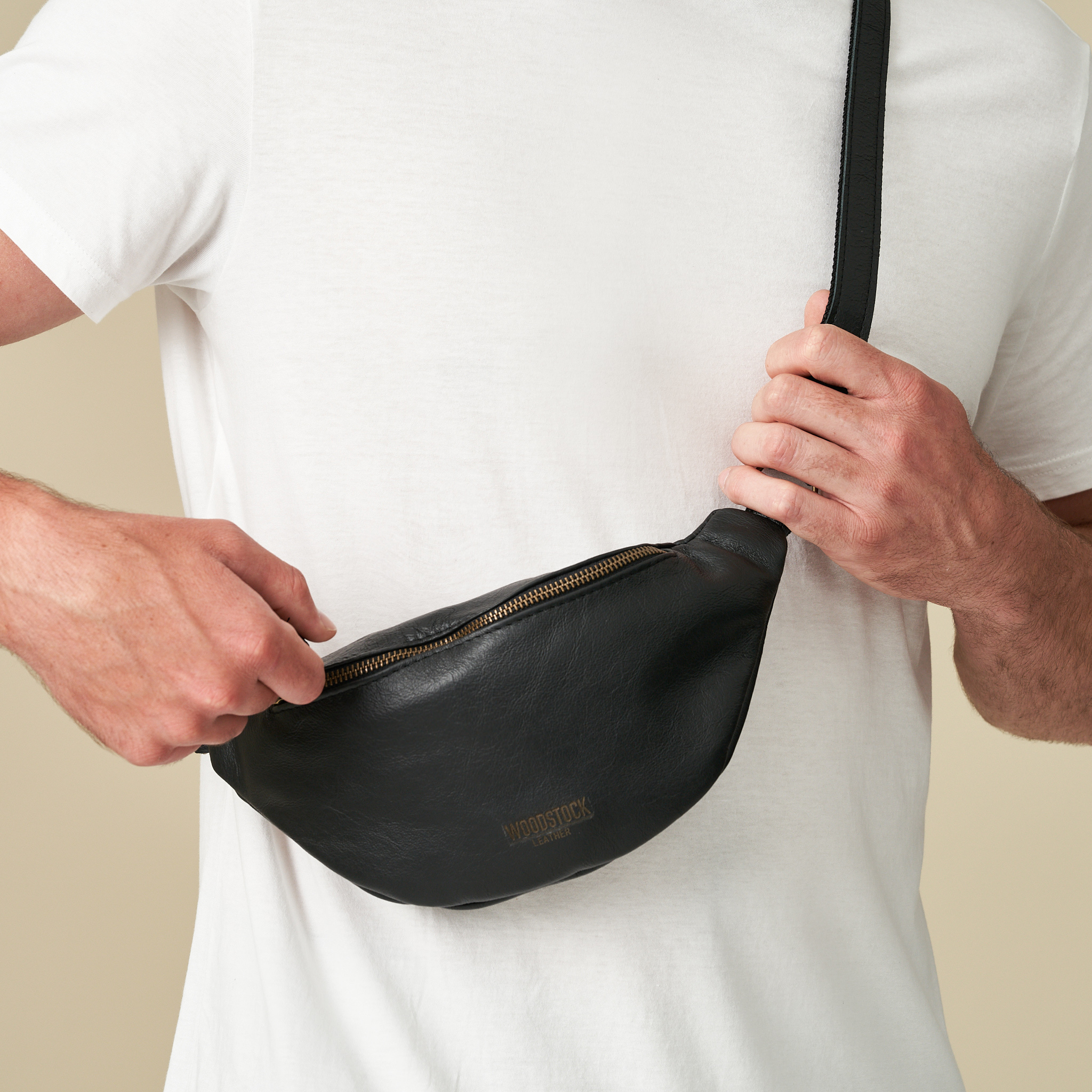 Genuine Leather Spencer Moon Bag