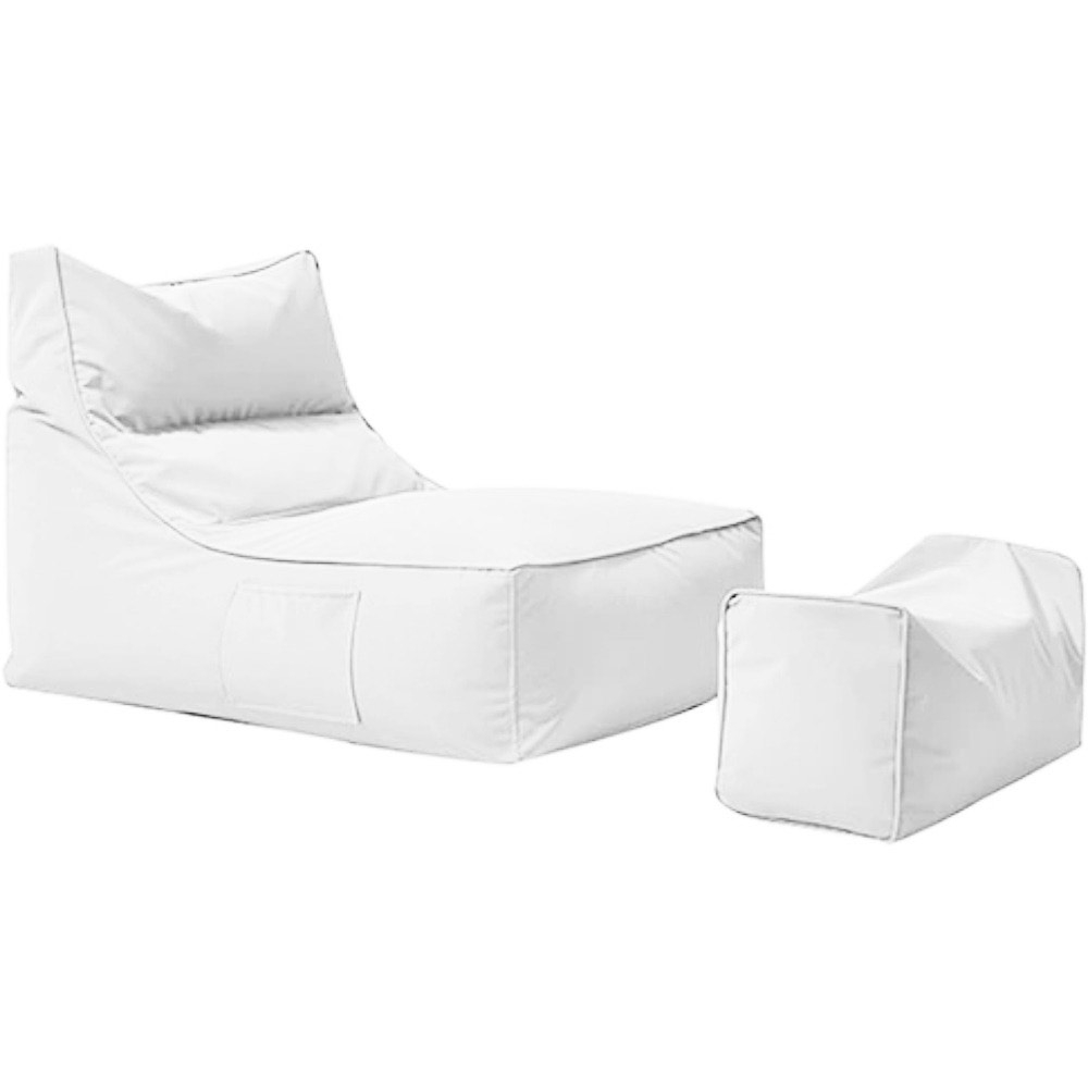 R700 off on White Bean Bag with Foot Rest OneDayOnly