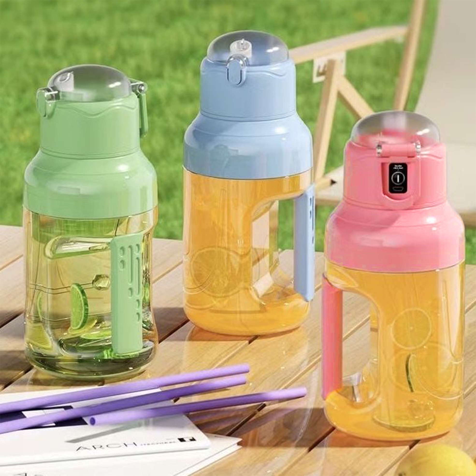 Green, Blue and Pink