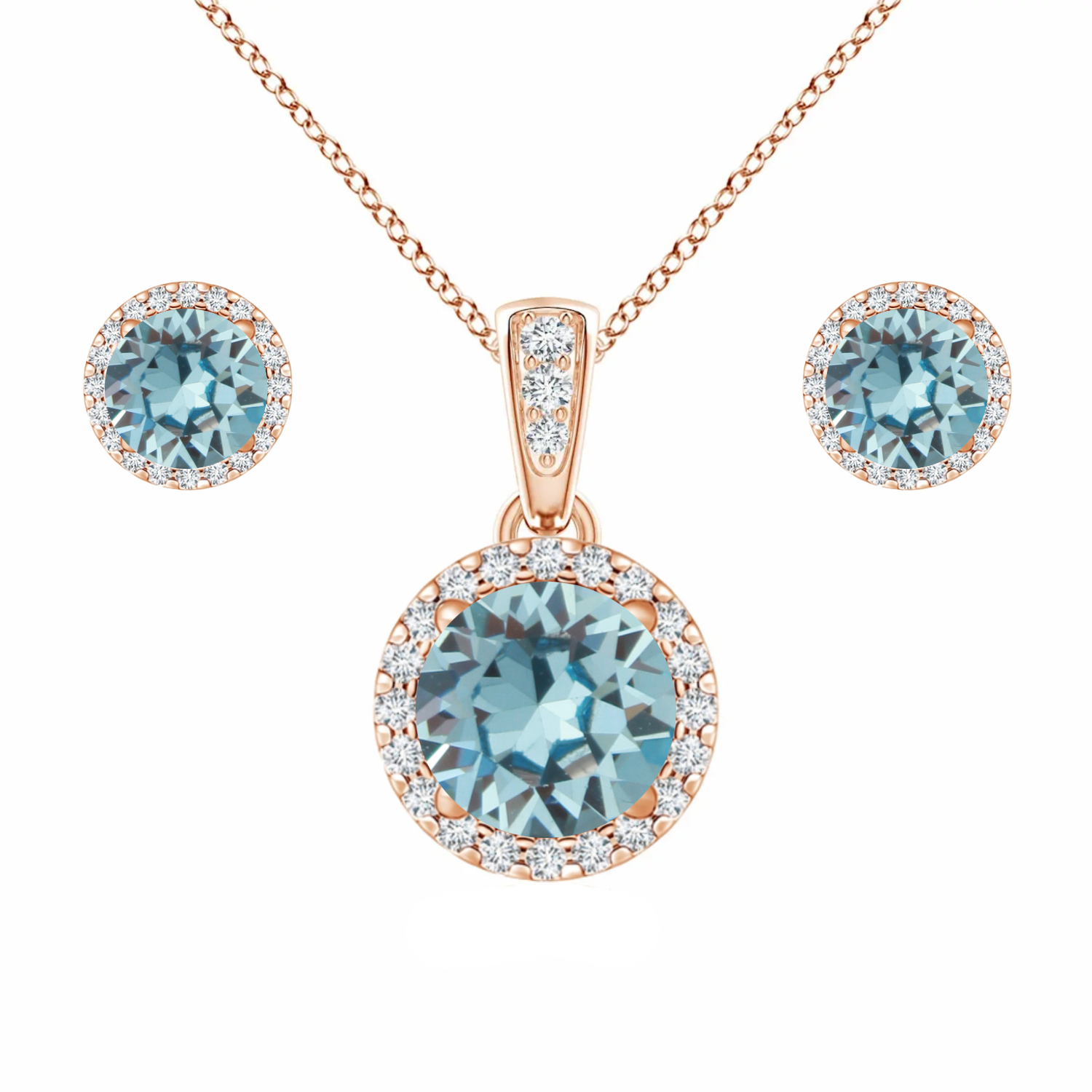 Julie Cubic Zirconia Earring & Pendant Necklace Set with Swarovski Crystals