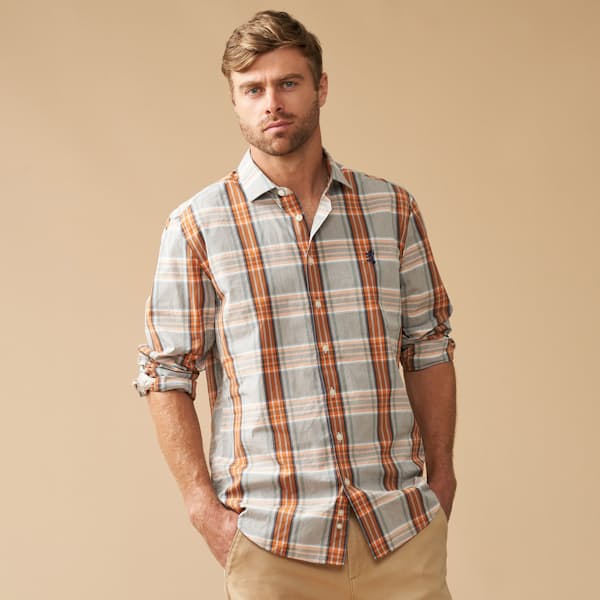 Men's Long Sleeve MSLS1006 Tailored Check Shirt