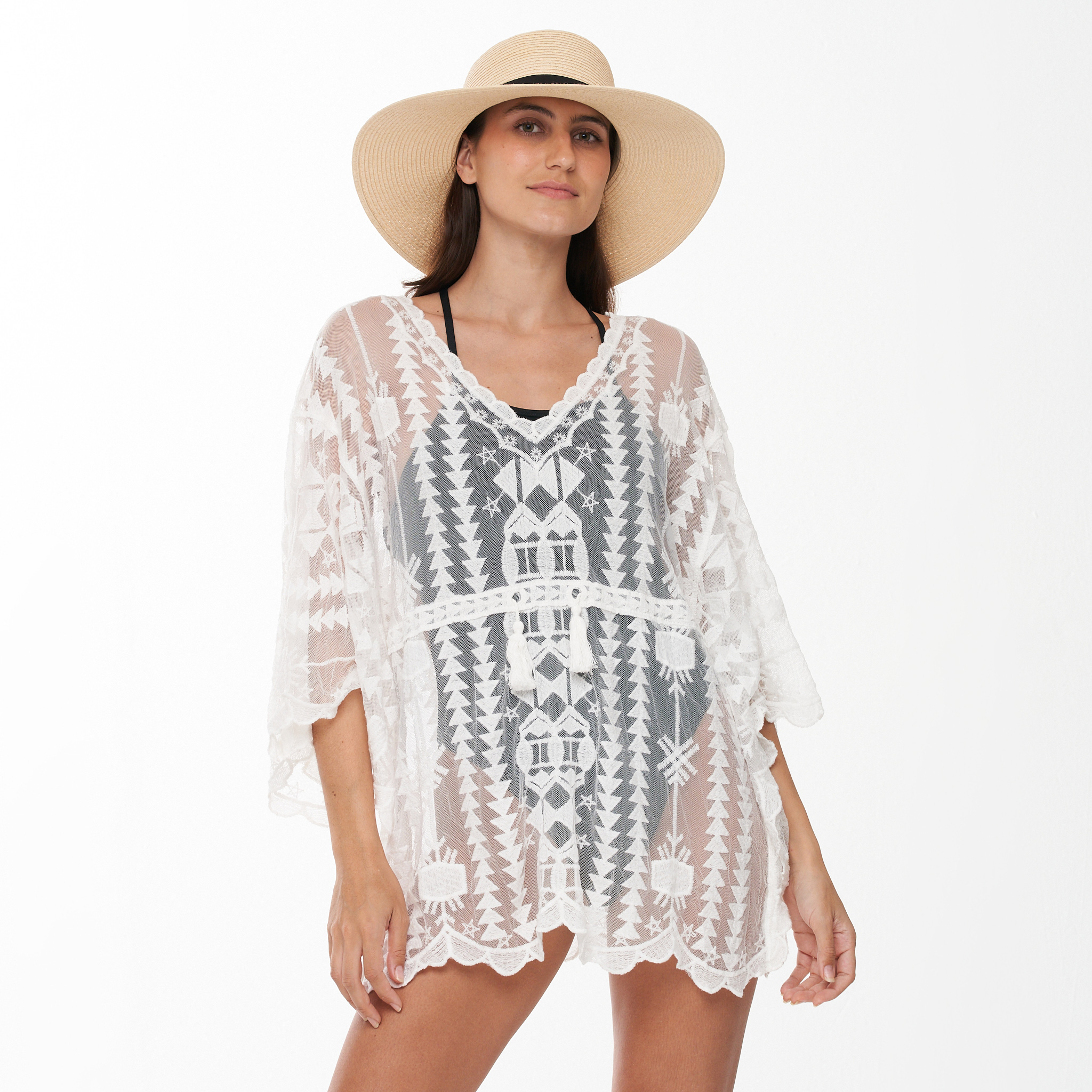 Short White Embroidery